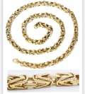 Miniatyrbild 1 av 5: Guld Kejsarlänk halsband i rostfritt stål med 18k guldplätering