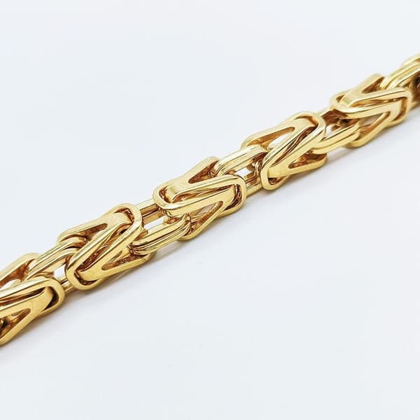 Guld Kejsarlänk halsband i rostfritt stål med 18k guldplätering