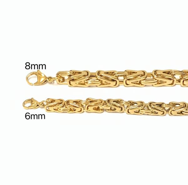 Guld Kejsarlänk halsband i rostfritt stål med 18k guldplätering