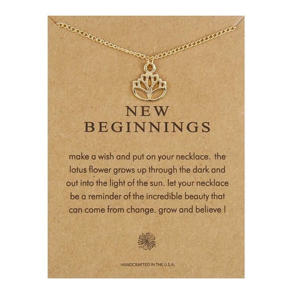 Gåvohalsband Guld New Beginnings Kedja  Hänge