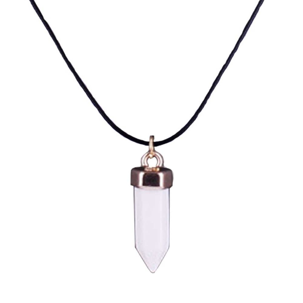 Halsband med Energisten Resin Quarts Vit Howlit Snökvarts