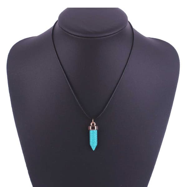 Halsband med Energisten Resin Quarts Turkos Howlit