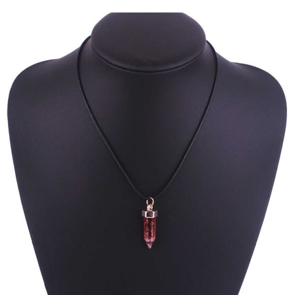 Halsband med Energisten Resin Quarts Röd Karneol