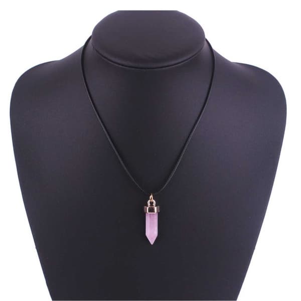 Halsband med Energisten Resin Quarts Rosenkvarts