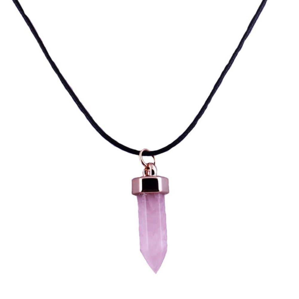 Halsband med Energisten Resin Quarts Rosenkvarts