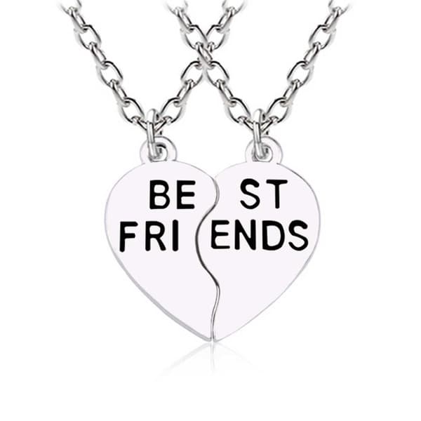 Best Friends Halsband – Vänskapshalsband för Kompisar Silver