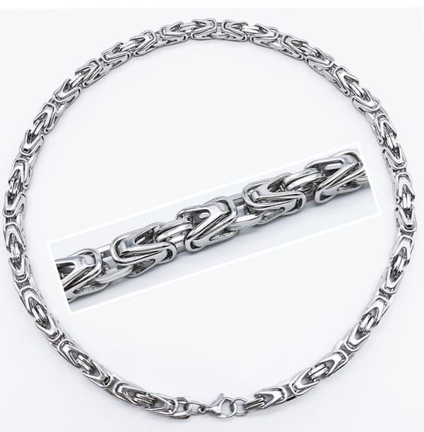 Kejsarlänk halsband i Stål,håller färgen livet ut!