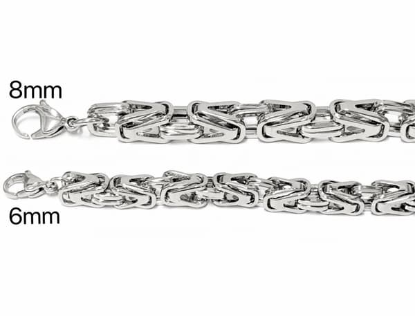 Kejsarlänk halsband i Stål,håller färgen livet ut!