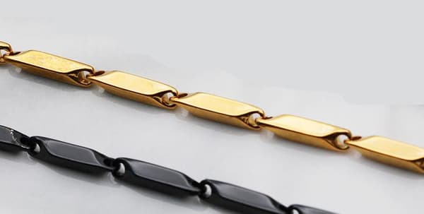 18K gold-plated or stainless steel chain "melon seed" shaped chain