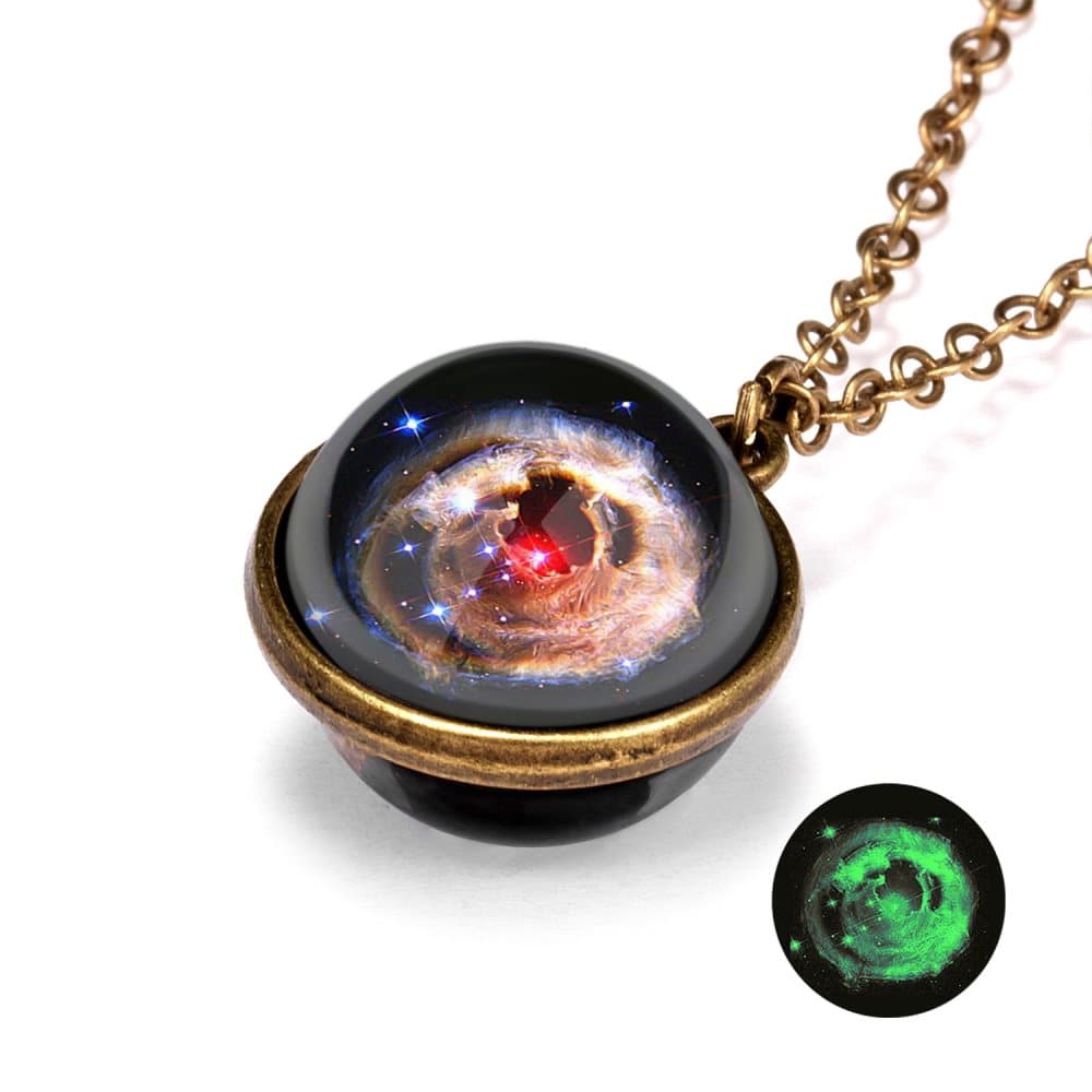 Nebula Galaxy Pendant Halsband Dubbelsidig 7510