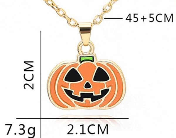 Halskjede med gresskar/halloween design