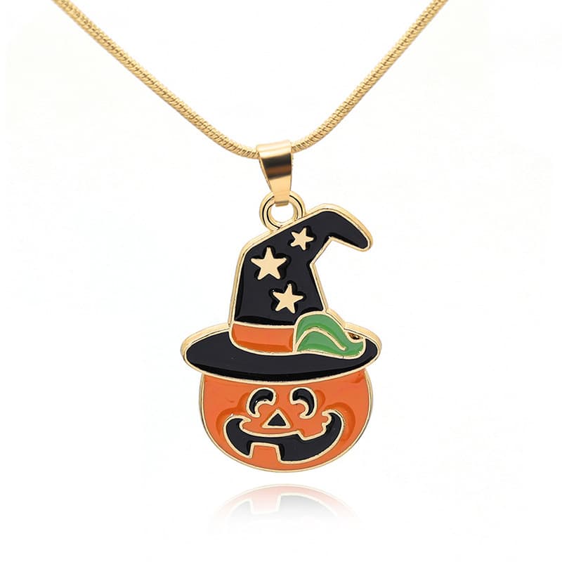 Halsband med pumpa/halloween-design Gul