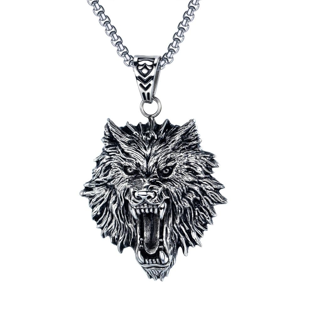 Halsband med varghänge