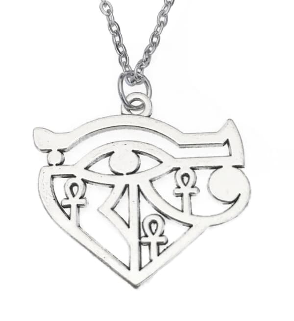Halsband Ankh Horus Eye Of Ra Egyptisk Skyddssymbol Udjat Öga