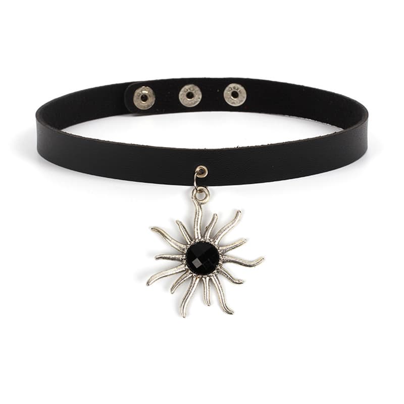 Justerbart Punk Choker Halsband Svart
