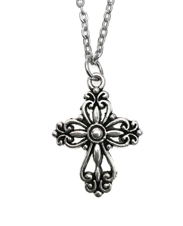Choker Kors Cross Symbol Halsband Rostfri Kedja Gothic