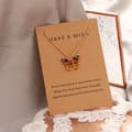 Miniatyrbilde 4 av 4: INF Butterfly anheng Halskjede Gul