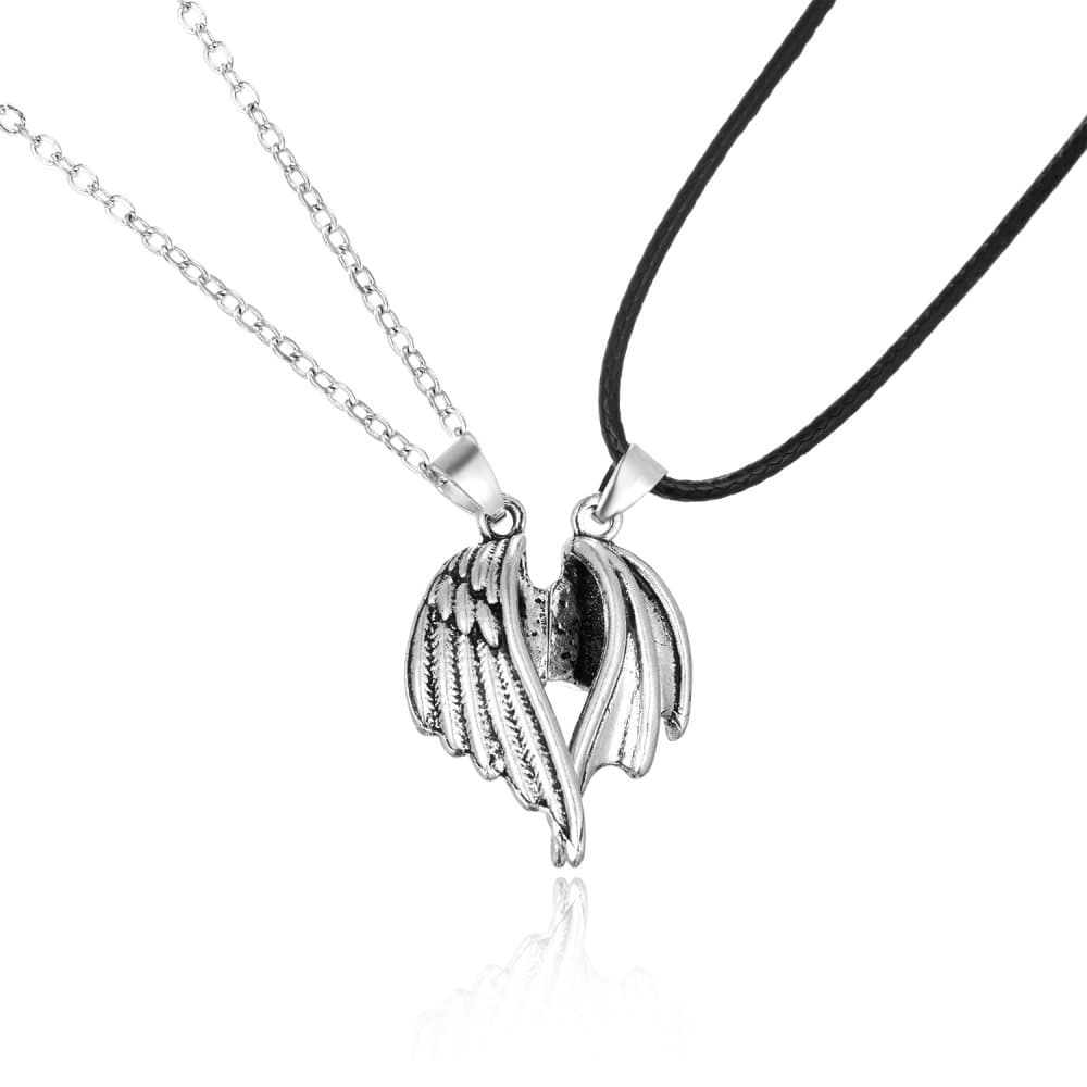 Wings hängsmycke par halsband 2-pack Silver