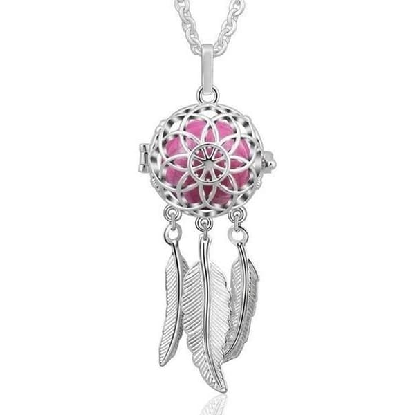 Graviditet bola halsband blomma drömfångare rosa klocka