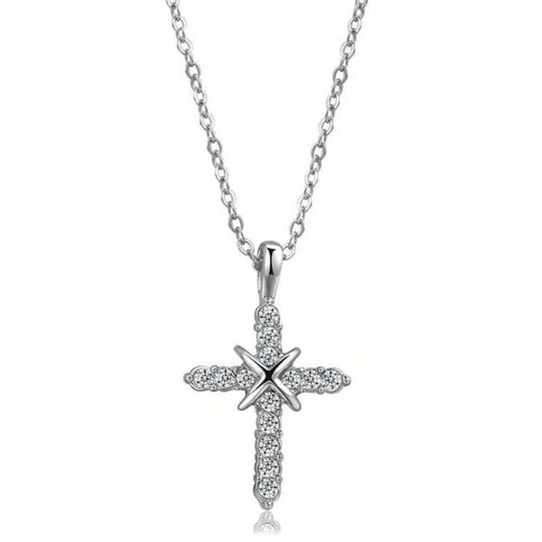 Stilsäkert Exklusivt Kors Halsband Silver