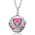 Miniatyrbild 1 av 2: Graviditet bola ängel med vingar rosa boll halsband juvel framtida mamma