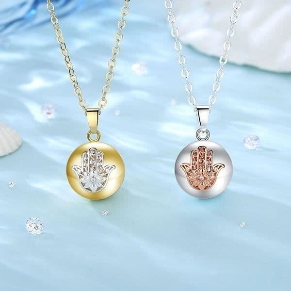 Graviditet bola halsband Fatima hand lotus blomma skyddande öga