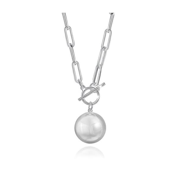 Silver chunky stickad mamma bola