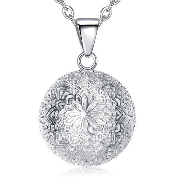 Graviditet bola halsband daisy blomma silver färg