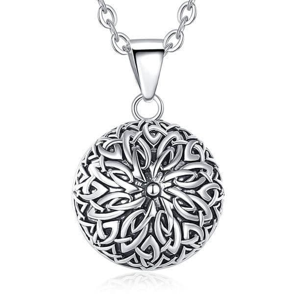 Graviditet bola halsband graverad blomma barock stil