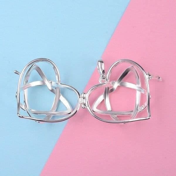 Blue Chime Heart Cage Graviditet Bola