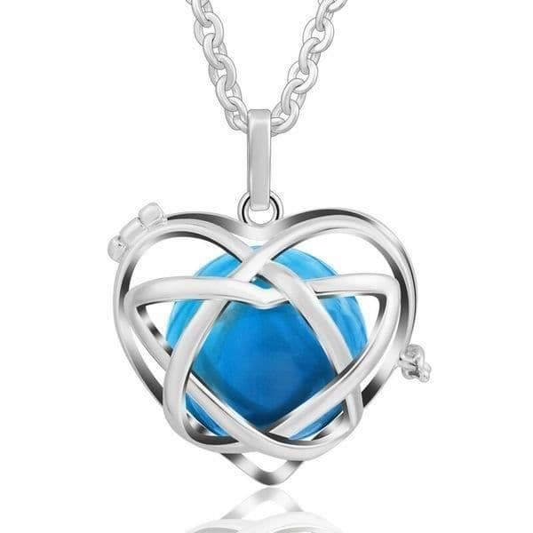 Blue Chime Heart Cage Graviditet Bola