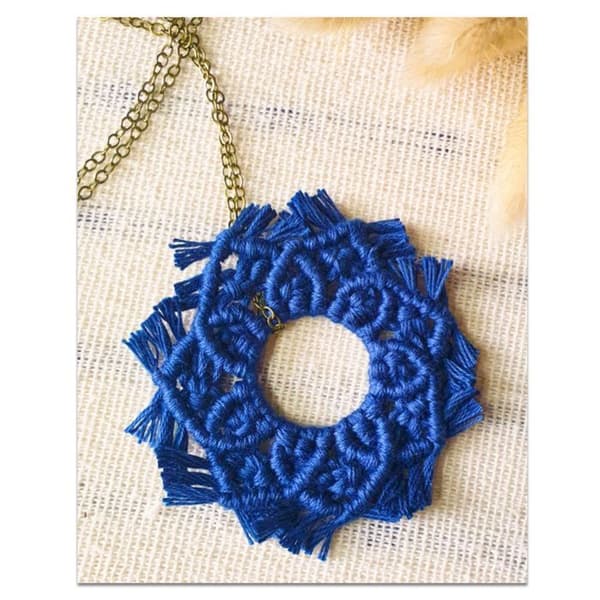 Pendentiv - Franska kit - Sol - Blå - Barn - Medelnivå