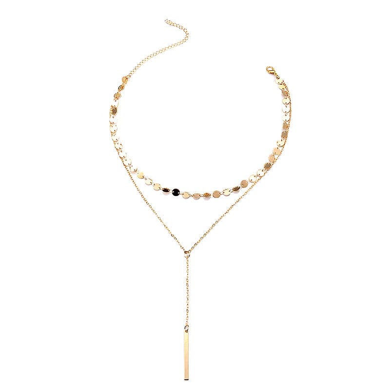 Tvåradigt halsband Guld