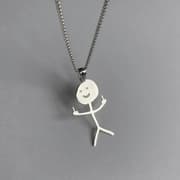 Funny Doodle halsband Silver