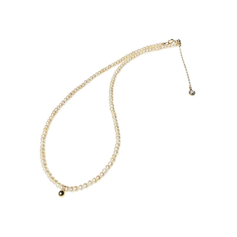Chic nyckelbenskedja halsband Vit