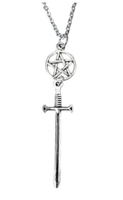 Halsband Svärd Pentagram Dagger Rostfri kedja
