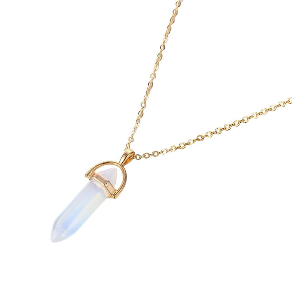 Halsband med Kristall - Vit