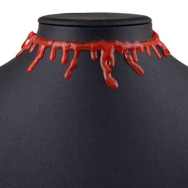 Halloween bloddroppande halsband blodvampyr vampyrhalsband