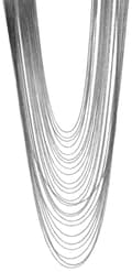 Miniatyrbild 1 av 4: Långt Silver Halsband/Ankarkedja - 25 st Kedjor i Olika Längder