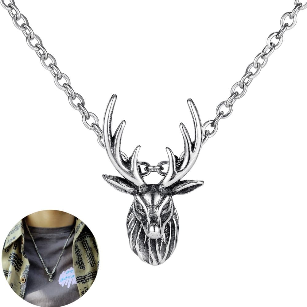 Sika Deer Halsband Silver