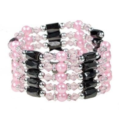 Unikt Magnet Halsband /Armband / Vristlänk - Lång Kedja - Rosa