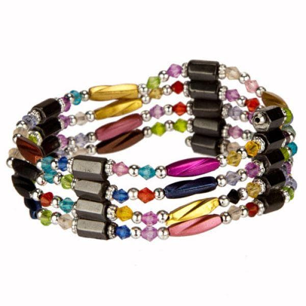 Unikt Magnet Halsband /Armband/Vristlänk - Lång Kedja - Färgglad