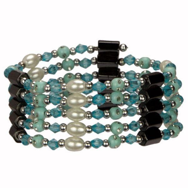 Unikt Magnet Halsband /Armband / Vristlänk - Lång Kedja - Turkos