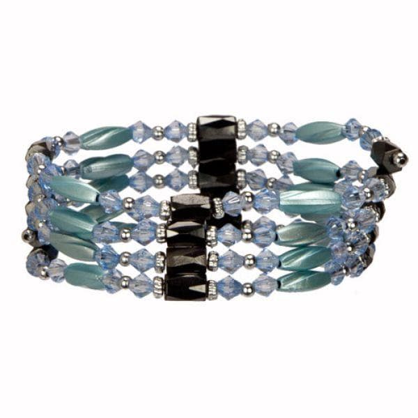 Unikt Magnet Halsband /Armband / Vristlänk - Lång Kedja -Ljusblå