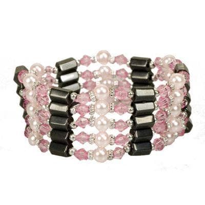 Unikt Magnet Halsband /Armband / Vristlänk - Lång Kedja - Rosa