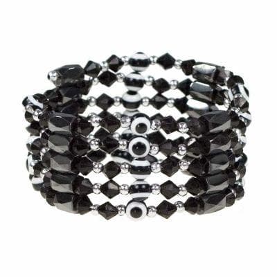 Unikt Magnet Halsband /Armband / Vristlänk - Lång Kedja - Svart
