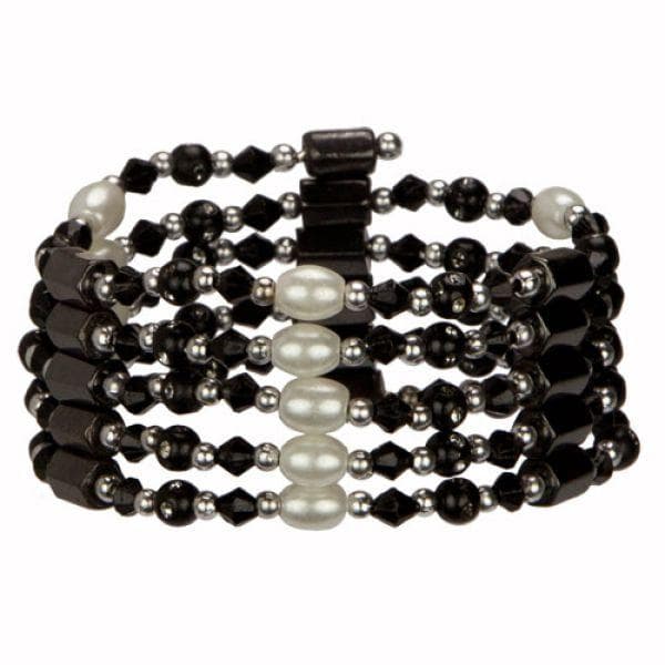Unikt Magnet Halsband /Armband / Vristlänk - Lång Kedja - Svart