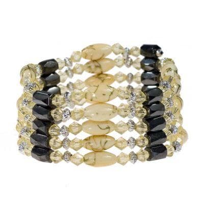 Unikt Magnet Halsband /Armband / Vristlänk - Lång Kedja - Natur