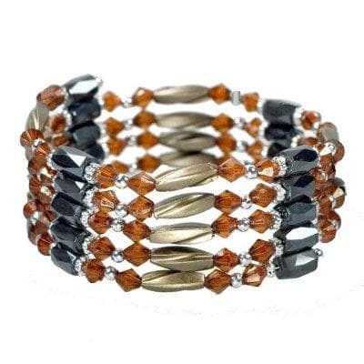 Unikt Magnet Halsband /Armband / Vristlänk - Lång Kedja - Brun