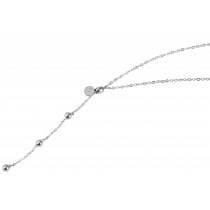 Silver Smyckesset i Rostfritt Stål - Halsband & Örhängen - Kulor